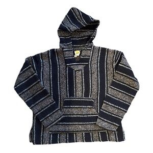 Black & grey striped hoodie